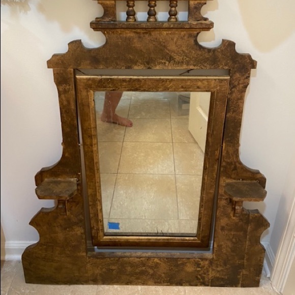 Unique Vintage Mirror in wooden frame - Picture 2 of 4